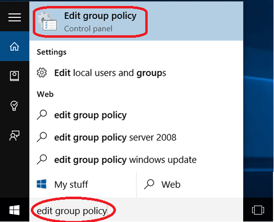 Edit Group Policy Windows 10 Home - passadas
